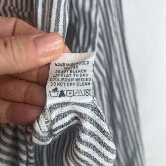 Velvet Heart Striped Tie Waist Super Soft Button Front Shirt Size Medium - Picture 9 of 10